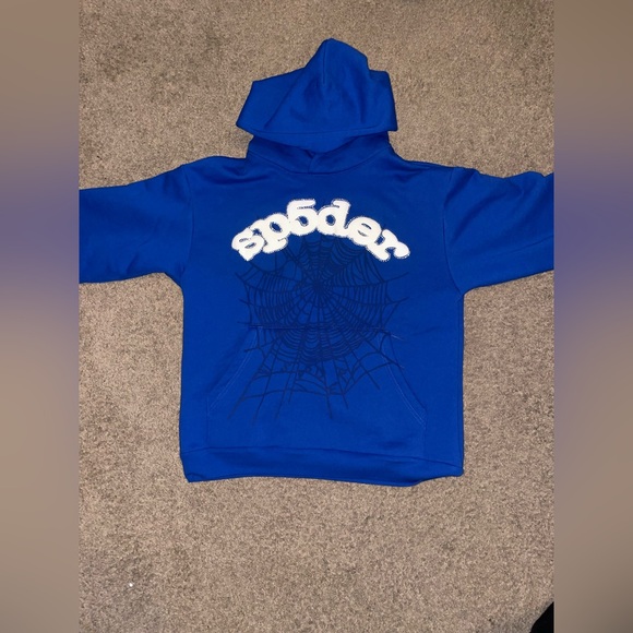 Dark Blue Sp5der Hoodie